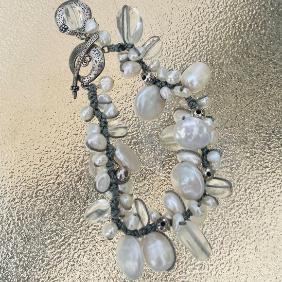 Freshwater Pearls, Quartz, & silk - Picture 5 of 7